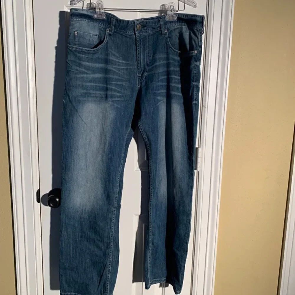 Buffalo David Britton 72 Crinkled and Worn Straight Jean 36x30